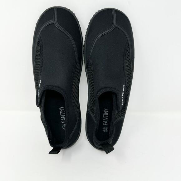 Fantiny Black Mesh Fabric Hook and Loop Closure Water Shoes Women's Size 38 US 8 - Picture 11 of 12